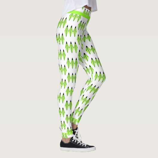 Art Deko Element in hellgrünen Leggings (Rechts)