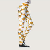 Art Deko Element in hellorangen Leggings (Rechts)