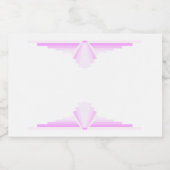 Art Deko Element in hellrosa Lebensmitteletikett (Einzelnes Label)