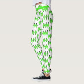 Art Deko Element in Kalkgrün Leggings (Links)