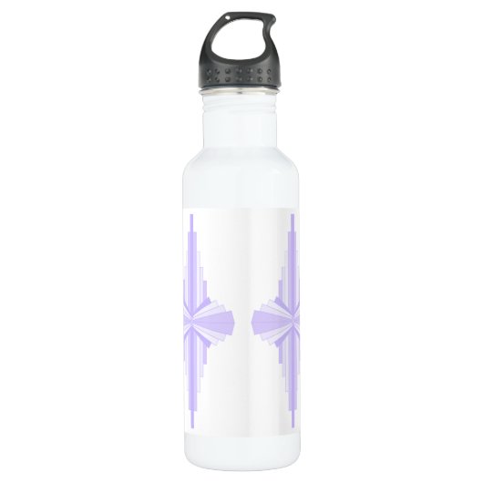Art Deko Element in lila & lila 710 ml Wasserbo Edelstahlflasche (Vorderseite)