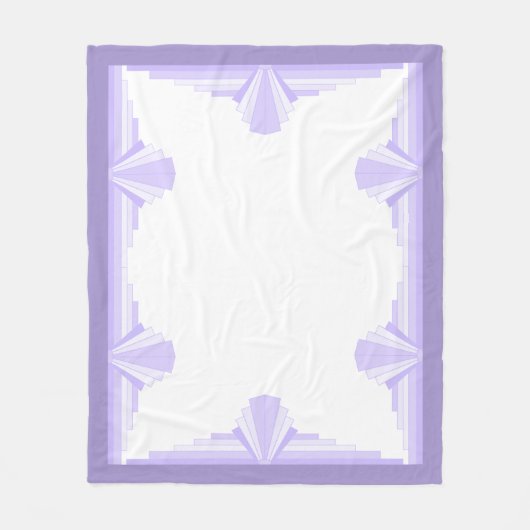 Art Deko Element in lila & lila Fleece Blanket (Vorderseite)