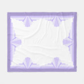 Art Deko Element in lila & lila Fleece Blanket (Vorderseite (Horizontal))