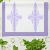 Art Deko Element in lila & lila Geschirrtuch (Gefaltet)