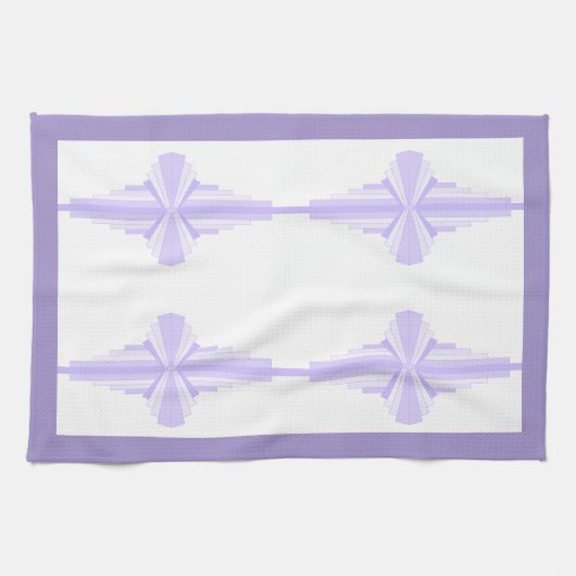 Art Deko Element in lila & lila Geschirrtuch (Horizontal)