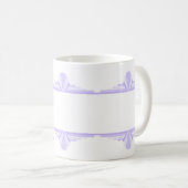 Art Deko Element in lila & lila Kaffee Tasse (VorderseiteRechts)