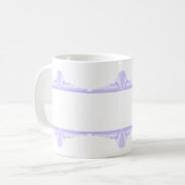 Art Deko Element in lila & lila Kaffee Tasse (Vorderseite Links)