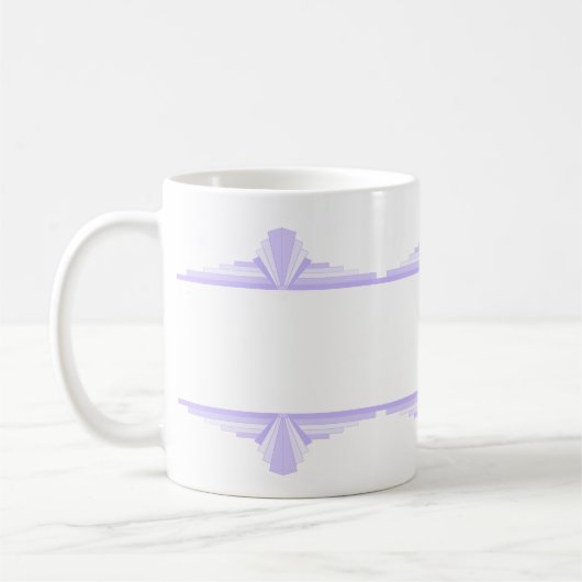 Art Deko Element in lila & lila Kaffee Tasse (Links)