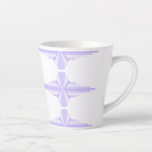 Art Deko Element in lila & lila Milchtasse