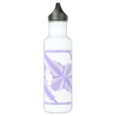 Art Deko Element in lila & lila Wasserflasche Edelstahlflasche (Links)