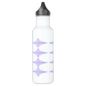 Art Deko Element in lila & lila Wasserflasche Edelstahlflasche (Links)