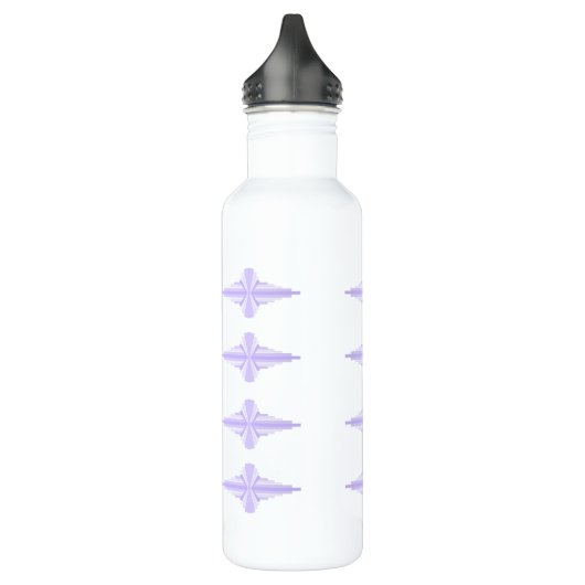 Art Deko Element in lila & lila Wasserflasche Edelstahlflasche (Links)