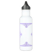 Art Deko Element in lila & lila Wasserflasche Edelstahlflasche (Links)