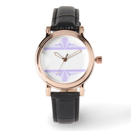 Art Deko Element in lila & lila Watch Armbanduhr