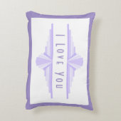 Art Deko Element in lila und lila Akzent Kissen (Rückseite(Vertikal))