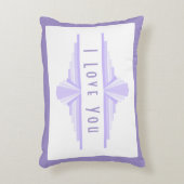 Art Deko Element in lila und lila Akzent Kissen (Vorderseite(Vertikal))