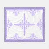 Art Deko Element in lila und lila Fleece Decke (Vorderseite (Horizontal))