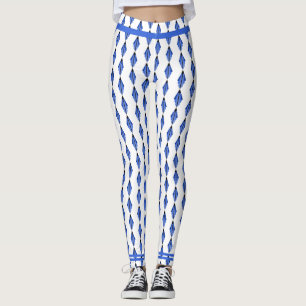 Art Deko Element in tiefblauen Leggings