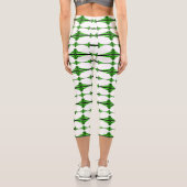 Art Deko Element in tiefgrüne Capri Leggings (Rückseite)