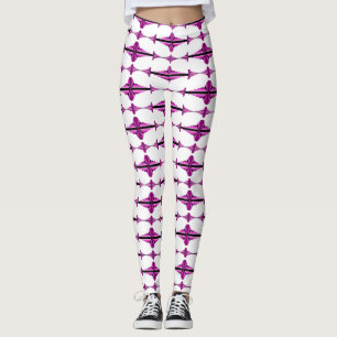 Art Deko Element in tiefrosa Leggings