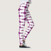 Art Deko Element in tiefrosa Leggings (Rechts)