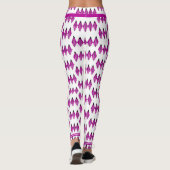 Art Deko Element in tiefrosa Leggings (Rückseite)