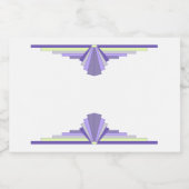 Art Deko Element lila & gelb Lebensmitteletikett (Einzelnes Label)