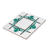 Art Deko-Elemente in aquamarin grün und schwarz Fliese (Seite)