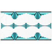 Art Deko Elemente in aquamariner grüner Tablette Tischdecke (Vorderseite (Horizontal))