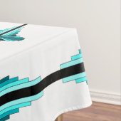 Art Deko Elemente in aquamariner grüner Tischdecke (Beispiel)
