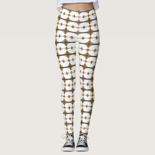 Art Deko Elemente in Bräunung Leggings
