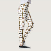 Art Deko Elemente in Bräunung Leggings (Rechts)