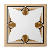 Art Deko-Elemente in Dunkel- und Hellbraun Fliese (Vorderseite)