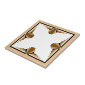 Art Deko-Elemente in Dunkel- und Hellbraun Fliese (Seite)