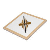 Art Deko-Elemente in Dunkel- und Hellbraun Fliese (Seite)