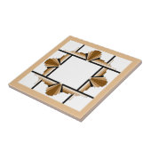 Art Deko-Elemente in Dunkel- und Hellbraun Fliese (Seite)