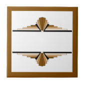 Art Deko-Elemente in Dunkel- und Hellbraun Fliese (Vorderseite)