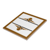 Art Deko-Elemente in Dunkel- und Hellbraun Fliese (Seite)