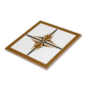 Art Deko-Elemente in Dunkel- und Hellbraun Fliese (Seite)