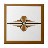 Art Deko-Elemente in Dunkel- und Hellbraun Fliese (Vorderseite)