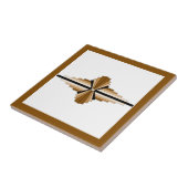 Art Deko-Elemente in Dunkel- und Hellbraun Fliese (Seite)