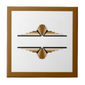 Art Deko-Elemente in Dunkel- und Hellbraun Fliese (Vorderseite)