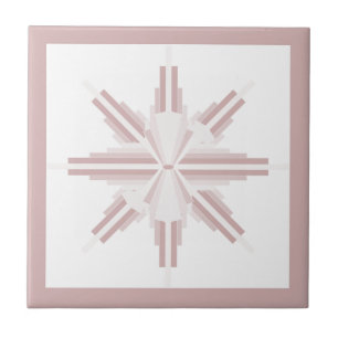 Art Deko Elemente in hellbraun Fliese