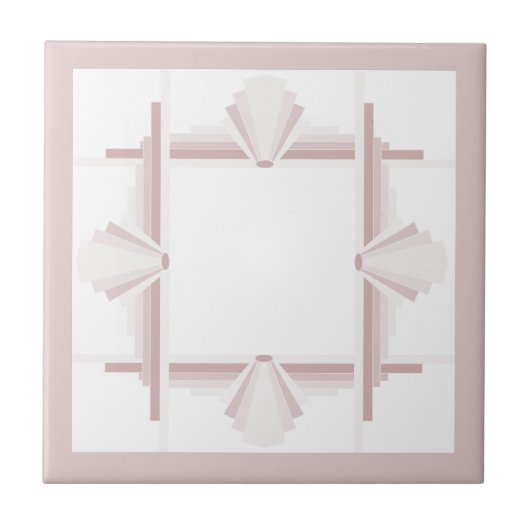 Art Deko Elemente in hellbraun Fliese (Vorderseite)