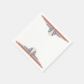 Art Deko Elemente in Rose gold & blau12e Serviette (Ecke)
