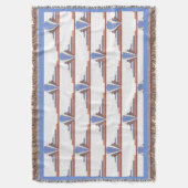 Art Deko Elemente in Rose Gold & Blau Decke (Vorderseite Vertikal)