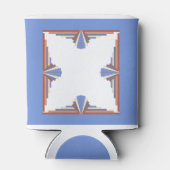 Art Deko Elemente in Rose Gold & Blau Dosenkühler (Rückseite)