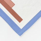 Art Deko Elemente in Rose Gold & Blau Fleecedecke (Ecke)
