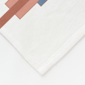 Art Deko Elemente in Rose Gold & Blau Fleecedecke (Ecke)