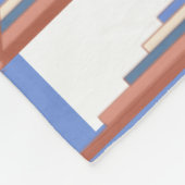Art Deko Elemente in Rose Gold & Blau Fleecedecke (Ecke)